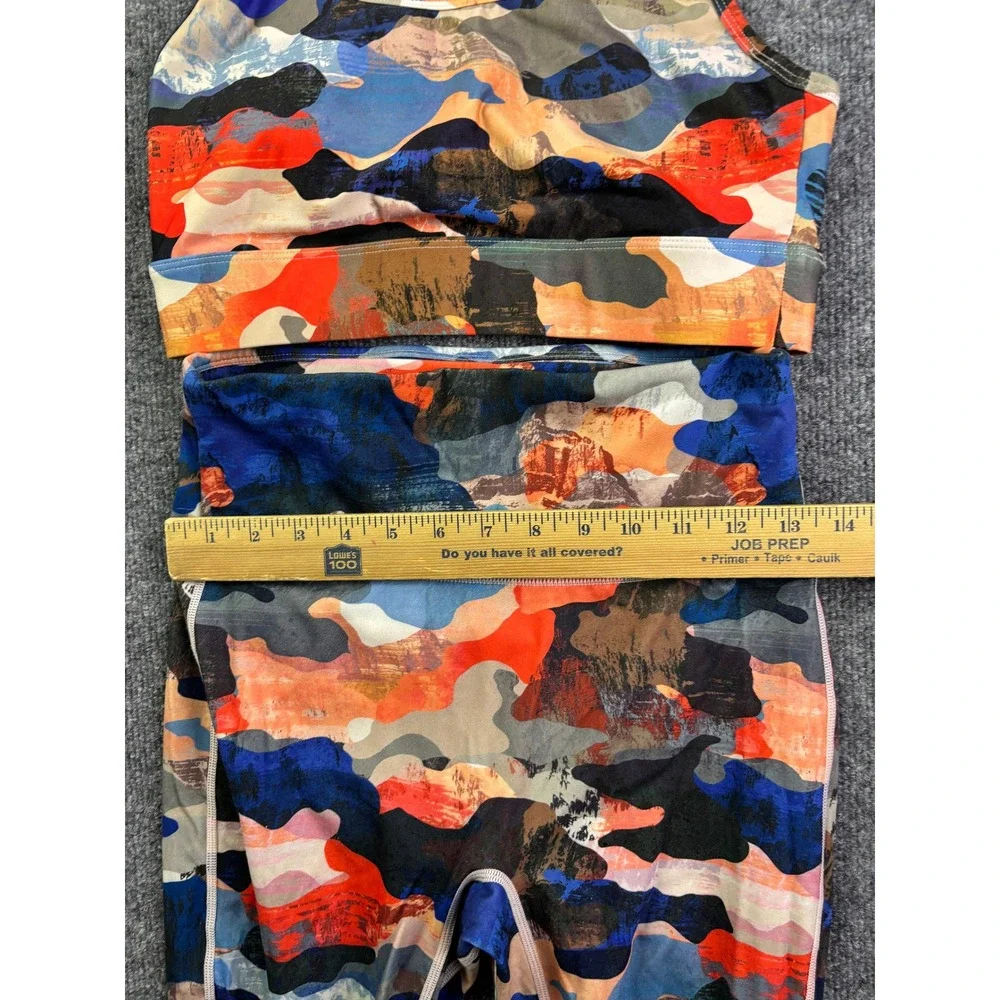 Fabletics 2 Piece Activewear Set Womens Small Multi Color‎ Abstract Camo Print